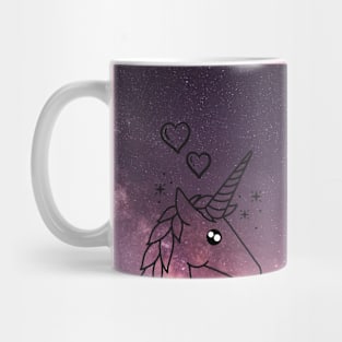 Unicorn With Purple Sky Lights & Sparkle Mug